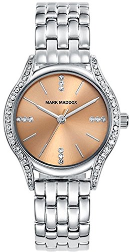 Mark Maddox Damen Analog Quarz Uhr mit Edelstahl Armband MM7011-97 von Mark Maddox