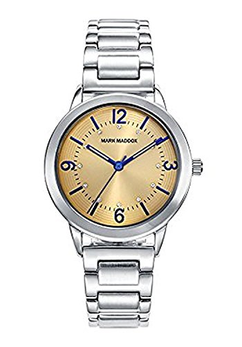 Mark Maddox Damen Analog Quarz Uhr mit Edelstahl Armband MM7012-95 von Mark Maddox