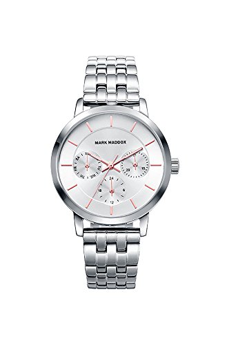 Mark Maddox Damen Analog Quarz Uhr mit Edelstahl Armband MM7015-17 von Mark Maddox