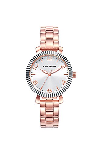 Mark Maddox Damen Analog Quarz Uhr mit Edelstahl Armband MM7016-13 von Mark Maddox
