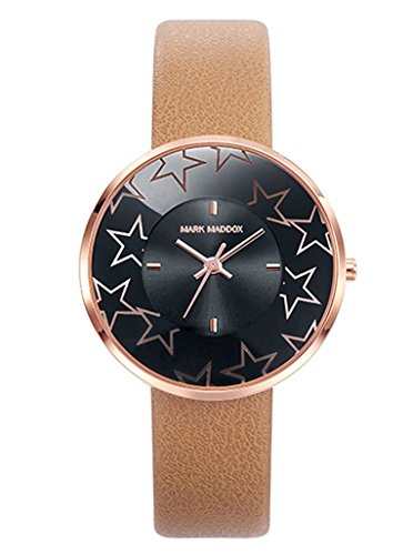 Mark Maddox Damen Analog Quarz Uhr mit Leder Armband MC0018-30 von Mark Maddox