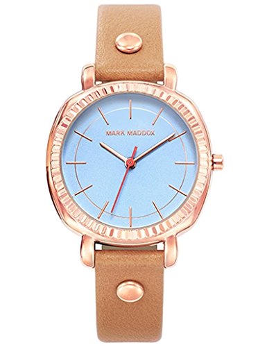 Mark Maddox Damen Analog Quarz Uhr mit Leder Armband MC0019-97 von Mark Maddox