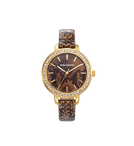 Mark Maddox Damen Analog Quarz Uhr mit Leder Armband MC6009-97 von Mark Maddox