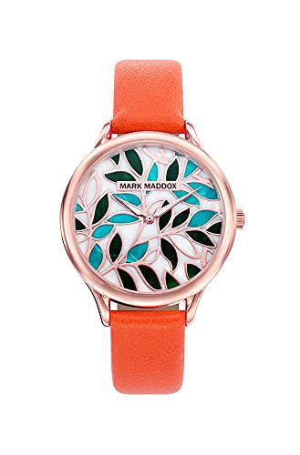 Mark Maddox Damen Analog Quarz Uhr mit Leder Armband MC6010-90 von Mark Maddox