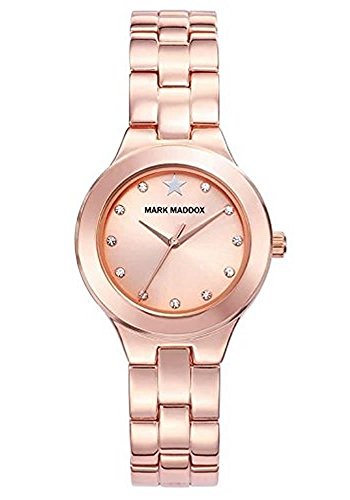Mark Maddox Damen Analog Quarz Uhr mit Paqué or Armband MM7010-97 von Mark Maddox