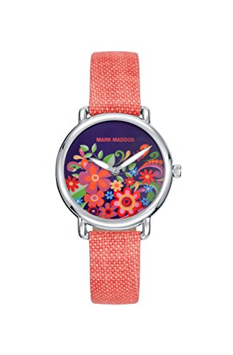 Mark Maddox Damen Analog Quarz Uhr mit Stoff Armband MC2001-03 von Mark Maddox