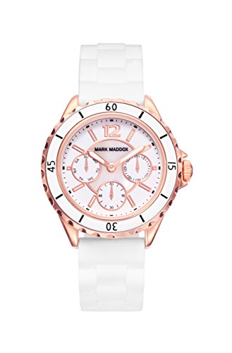 Mark Maddox Damen Multi Zifferblatt Quarz Uhr mit Silikon Armband MC0016-05 von Mark Maddox