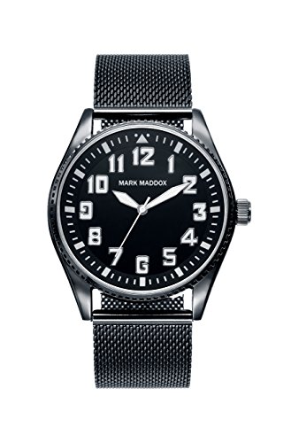Mark Maddox Herren Analog Quarz Uhr mit Edelstahl Armband HM6010-55 von Mark Maddox