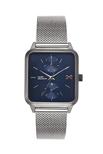 Mark Maddox Herren Analog Quarz Uhr mit Edelstahl Armband HM7106-37 von Mark Maddox