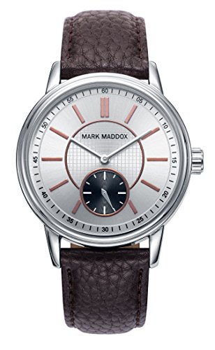 Mark Maddox Herren Analog Quarz Uhr mit Leder Armband HC0011-47 von Mark Maddox
