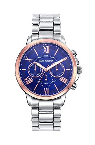 Mark Maddox Herren Multi Zifferblatt Quarz Uhr mit Edelstahl Armband HM6011-33 von Mark Maddox