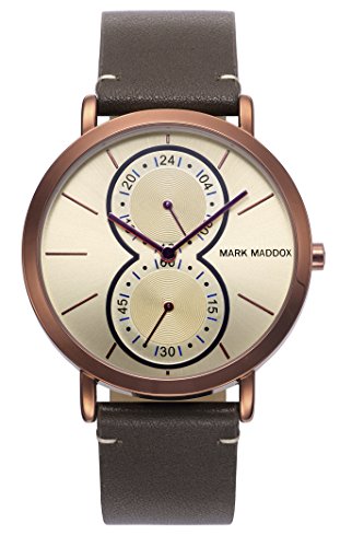 Mark Maddox Herren Multi Zifferblatt Quarz Uhr mit Leder Armband HC0012-17 von Mark Maddox