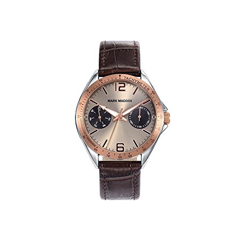 Mark Maddox Herren Multi Zifferblatt Quarz Uhr mit Leder Armband HC7006-45 von Mark Maddox