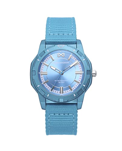 Mark Maddox - Uhr Aluminium Blau und Armband Frau Mm - MC0103-37, Streifen von Mark Maddox