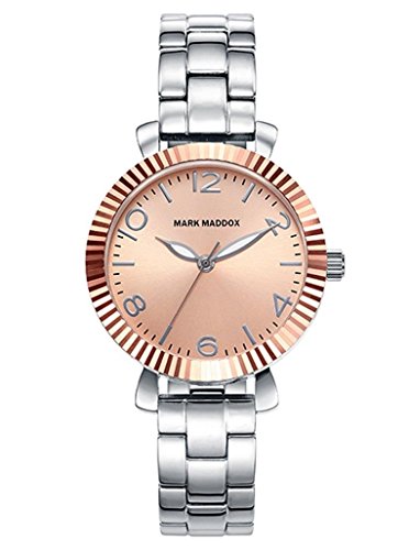 Mark Maddox Damen Analog Quarz Uhr mit Edelstahl Armband MM7016-93 von Mark Maddox