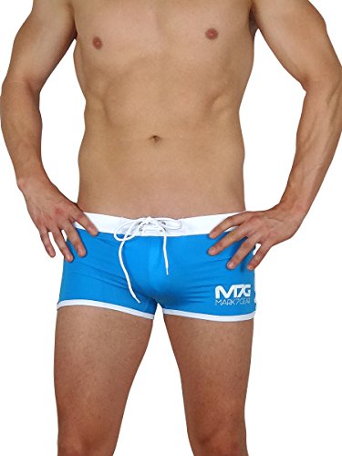 Mark7Gear - Ocean Force - Azure, Swimwear Herren, Medium, mit eingearbeitetem Jockstrap von Mark7Gear