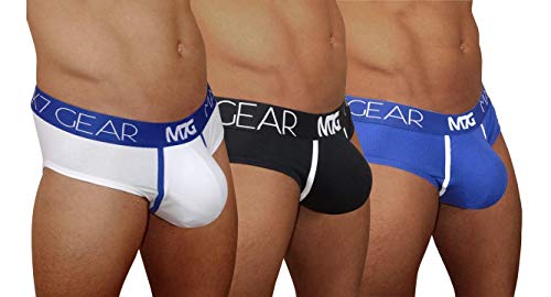 Mark7Gear Triple Pack Slips - Weiss, Blau, Schwarz - 3 Slips mit Sports Boost Engeneering (Push-up), Mehrfarbig, XXL von Mark7Gear