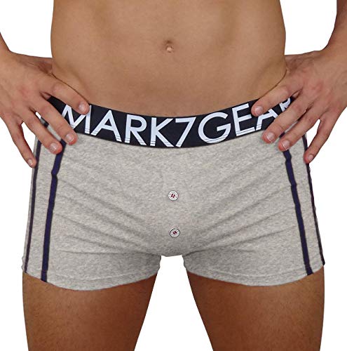 Mark7Gear Unterhose Kelson, Underwear Herren Pant in Grey Flecked, Large, mit Jock-Booster von Mark7Gear