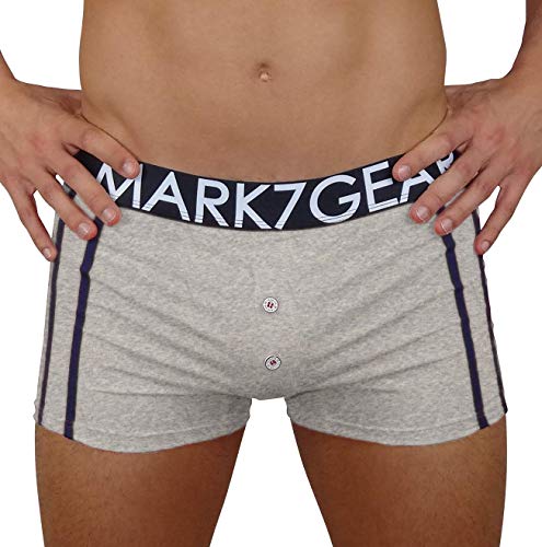 Mark7Gear Unterhose Kelson, Underwear Herren Pant in Grey Flecked, Medium, mit Jock-Booster von Mark7Gear