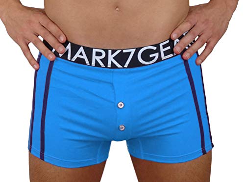 Mark7Gear Unterhose Kelson, Underwear Herren Pant in Ibiza Blue, Small, mit Jock-Booster von Mark7Gear