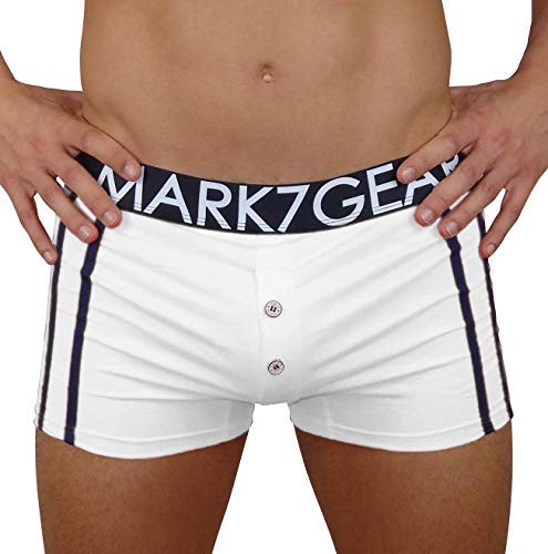 Mark7Gear Unterhose Kelson, Underwear Herren Pant in Off White, Large, mit Jock-Booster von Mark7Gear