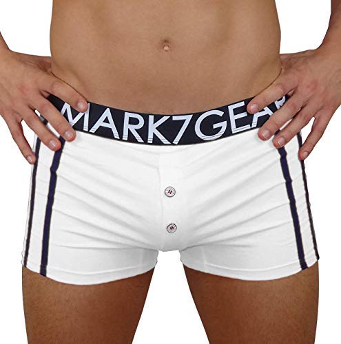 Mark7Gear Unterhose Kelson, Underwear Herren Pant in Off White, Small, mit Jock-Booster von Mark7Gear