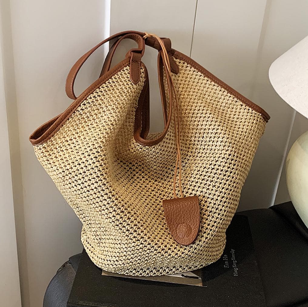 Große Stroh Strandtasche - Übergroße Gewebte Sommertasche Für Frauen | Boho Reise Umhängetasche, Lässige Urlaub Tote, Geschenk Sie von MarkMakePrints