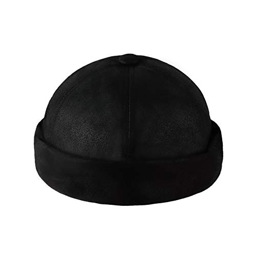 MarkMark Strickmützen Seemannsmütze Brimless Watch Cap Docker Hat Harbour Leon Beanie YT51293 (Black) von MarkMark