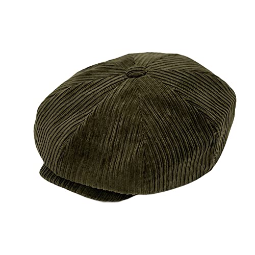 MarkMark Cord Baker Boy Cap Einfache einfarbige Barett Baumwolle Ivy Newsboy Hat LDG1465, grün, 58 von MarkMark