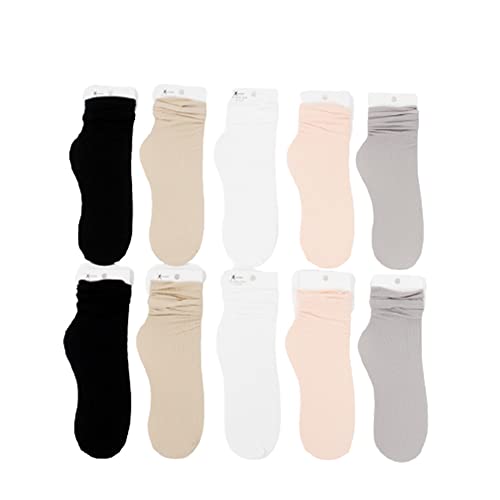 MarkMark Damen Tägliche Socken Casual Nylon Socken Comfort Crew Fashion 10 Socken TPHF122499-P, 5 Farben - C, Einheitsgröße von MarkMark