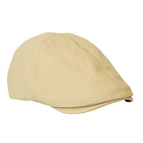 MarkMark Flat Cap Cabbie Hut Gatsby Golf Ivy Irish Newsboy Baumwolle SL31218, beige, 56 von MarkMark