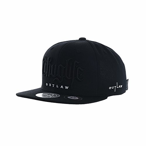 MarkMark Snapback Hat Thuglife Stickerei Hiphop Baseball Cap AL2862, Schwarz , 58 von MarkMark