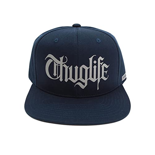 MarkMark Thuglife AL21502 Baseballkappe aus Baumwolle, Snapback-Mütze, Hip-Hop-Flat-Bill, navy, 56 von MarkMark