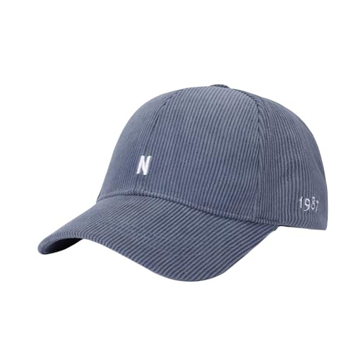 MarkMark Unisex Baseball Cap aus Cord Baumwolle - Stickerei N Verstellbare Mütze YZ10227, blau, 56 von MarkMark