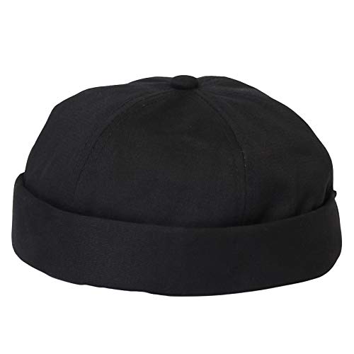 MarkMark Watch Cap Beanie Cotton Docker Brimless Harbour Hat VZ50060, Schwarz , 58 von MarkMark