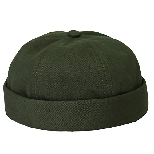 MarkMark Watch Cap Beanie Cotton Docker Brimless Harbour Hat VZ50060, grün, 58 von MarkMark