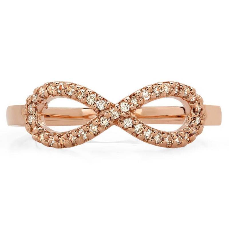Diamant Unendlichkeitsring in 14K Gold/Gedrehter Ring/Unisex Ring/.16Ct Naturdiamanten Ring/Fun Ring/Fliege Ring Diamant Unendlichkeitsring in 14K Gold/Gedrehter Ring/Unisex Ring/.16Ct Naturdiamanten Ring/Fun Ring/Fliege Ring von MarkWayneInc