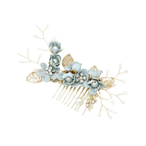 Markcur Braut Hochzeit Kopfschmuck Blumen Haarkamm Haarschmuck Mädchen Brautjungfer Haar Zubehör, grün von Markcur