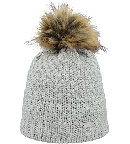 Eisglut Damen Meredithll Beanie-Mütze, Silber Mel, M 57-58cm von Eisglut