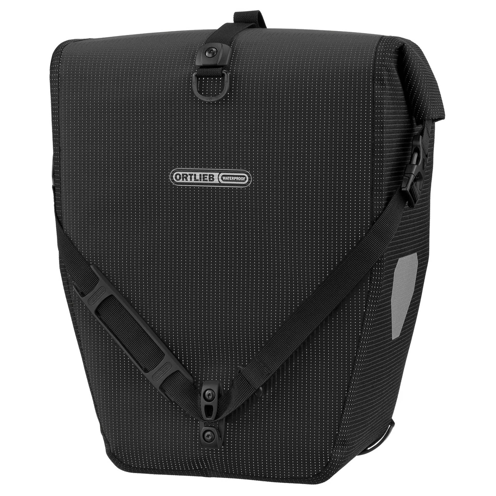 Ortlieb Back-Roller High-Vis QL3.1 - Rolltop Hinterradtasche 42 cm (black reflective) von Markenkoffer DE