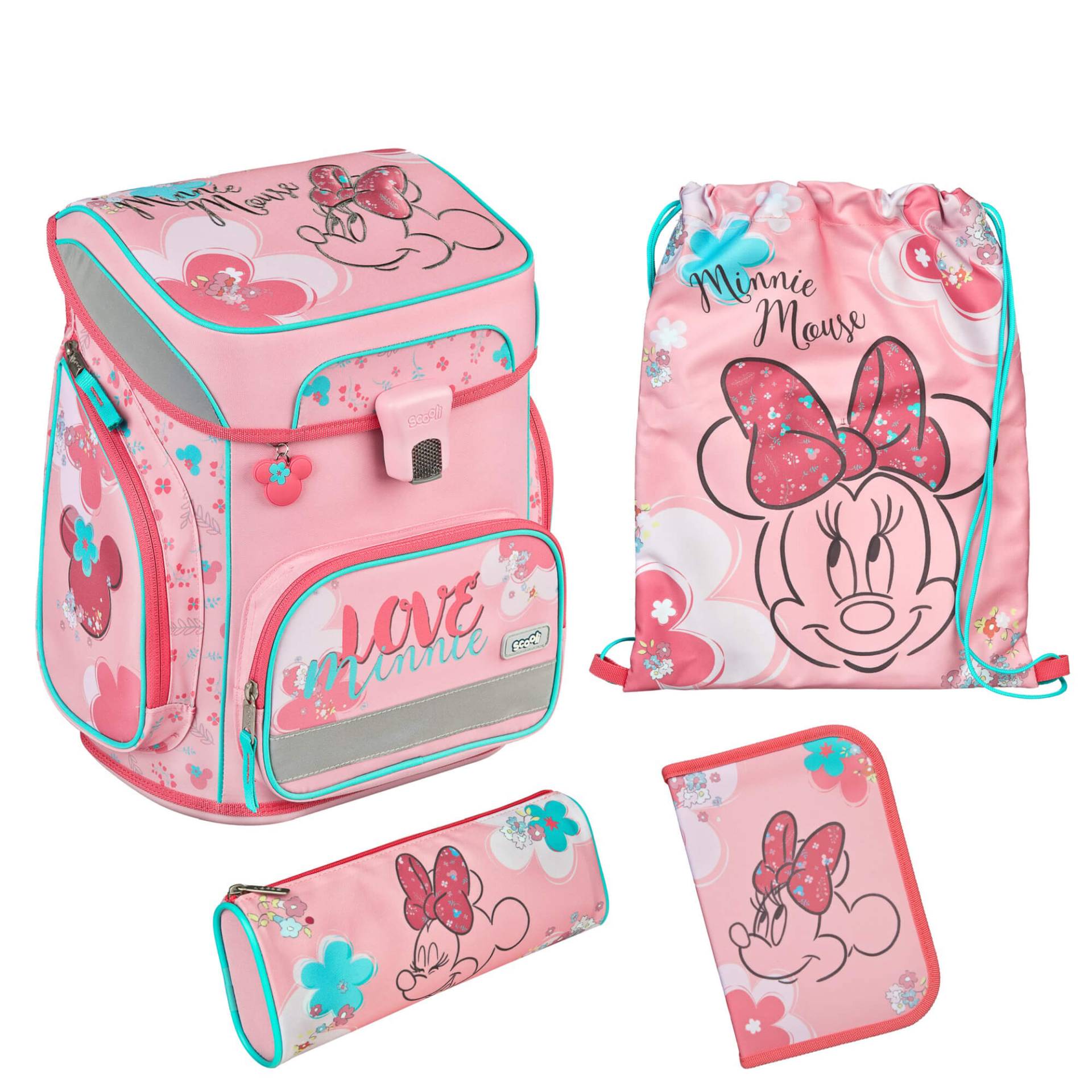 Scooli EasyFit - Schulranzen Set 5tlg. (Minnie Mouse) von Markenkoffer DE