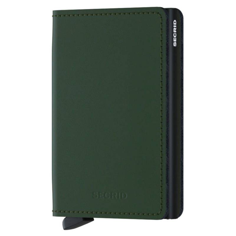 Secrid Matte Slimwallet - Geldbörse RFID 6.8 cm (green-black) von Markenkoffer DE