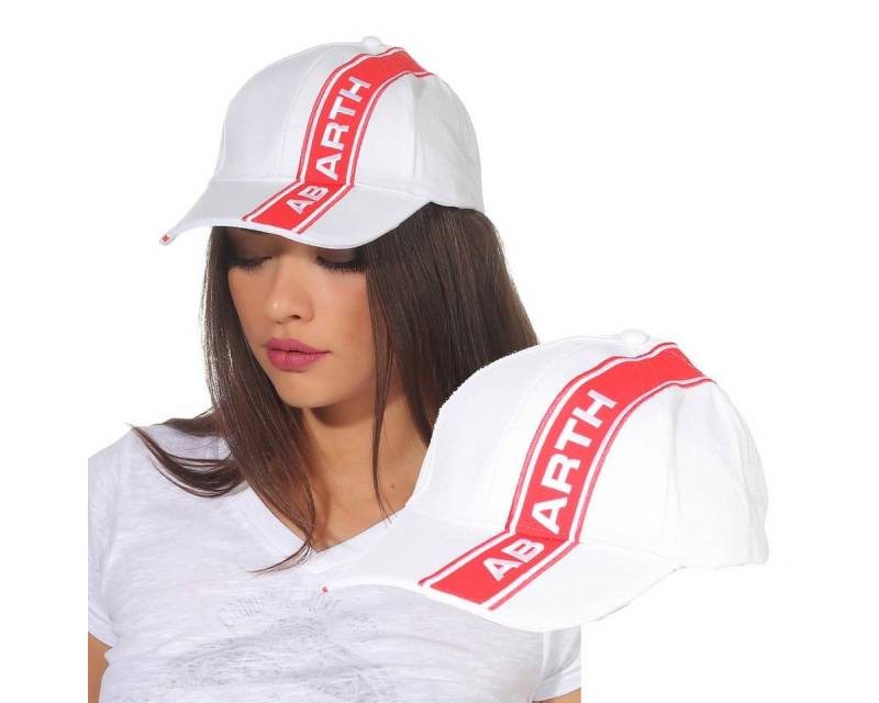 Markenwarenshop-Style Baseball Cap Abarth - Cap Mütze Schildmütze Kappe Basecap Damen Weiß von Markenwarenshop-Style