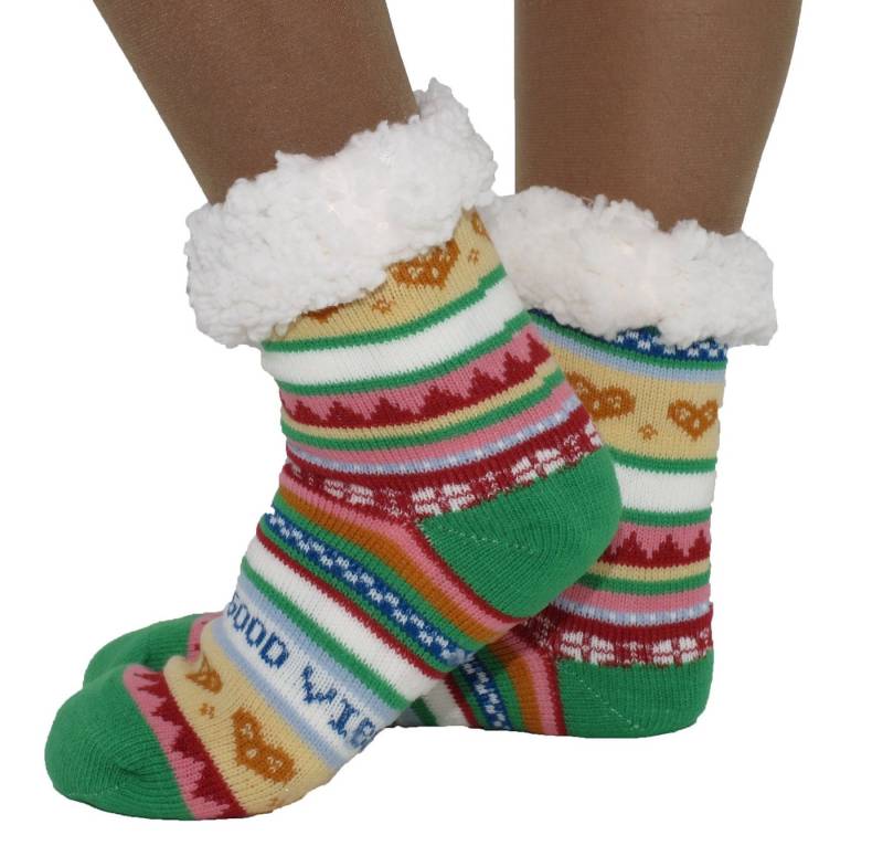 Markenwarenshop-Style Kuschelsocken Damen Hüttensocken Haussocken Socken HIPPIE ABS Teddy Gr.35-42 Farbe: von Markenwarenshop-Style