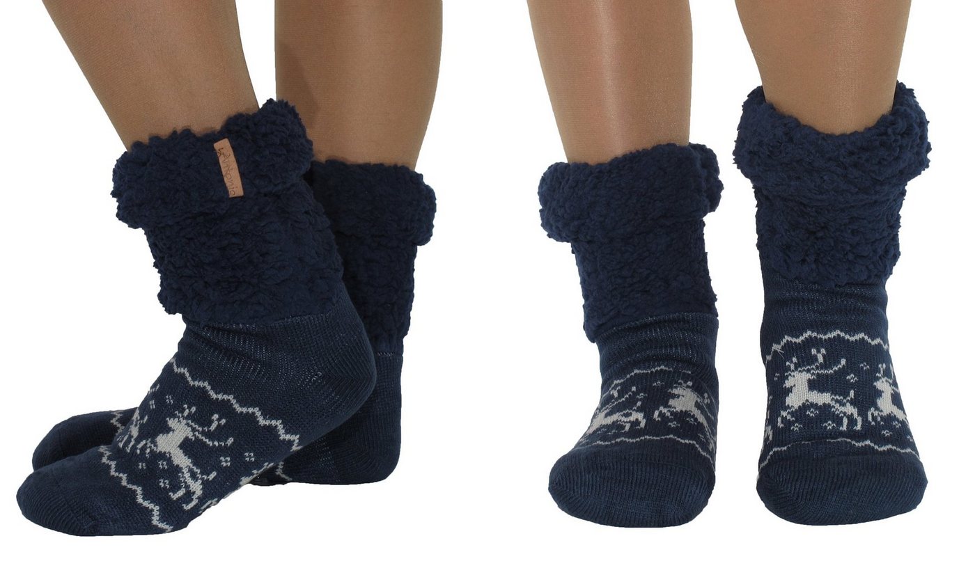 Markenwarenshop-Style Kuschelsocken Damen Hüttensocken Hüttenschuhe Hausschuhe ABS Teddy Gr.35-42 Farbe: von Markenwarenshop-Style
