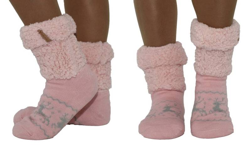 Markenwarenshop-Style Kuschelsocken Damen Hüttensocken Hüttenschuhe Hausschuhe ABS Teddy Gr.35-42 Farbe: von Markenwarenshop-Style