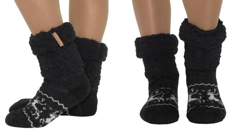 Markenwarenshop-Style Kuschelsocken Damen Hüttensocken Hüttenschuhe Hausschuhe ABS Teddy Gr.35-42 Farbe: von Markenwarenshop-Style
