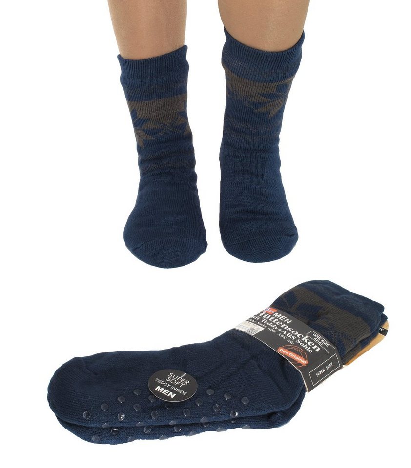 Markenwarenshop-Style Socken Herren Hüttensocken Hüttenschuhe ABS Hausschuhe Teddy Gr.42-47 Farbe: von Markenwarenshop-Style