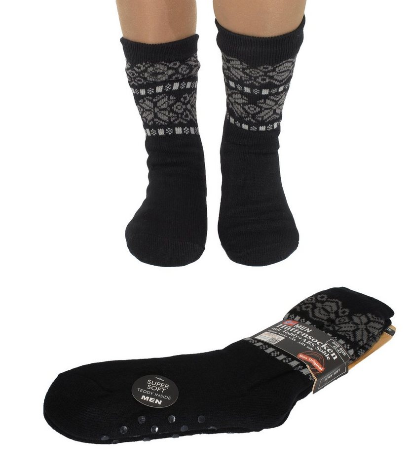 Markenwarenshop-Style Socken Herren Hüttensocken Hüttenschuhe ABS Hausschuhe Teddy Gr.42-47 Farbe: von Markenwarenshop-Style