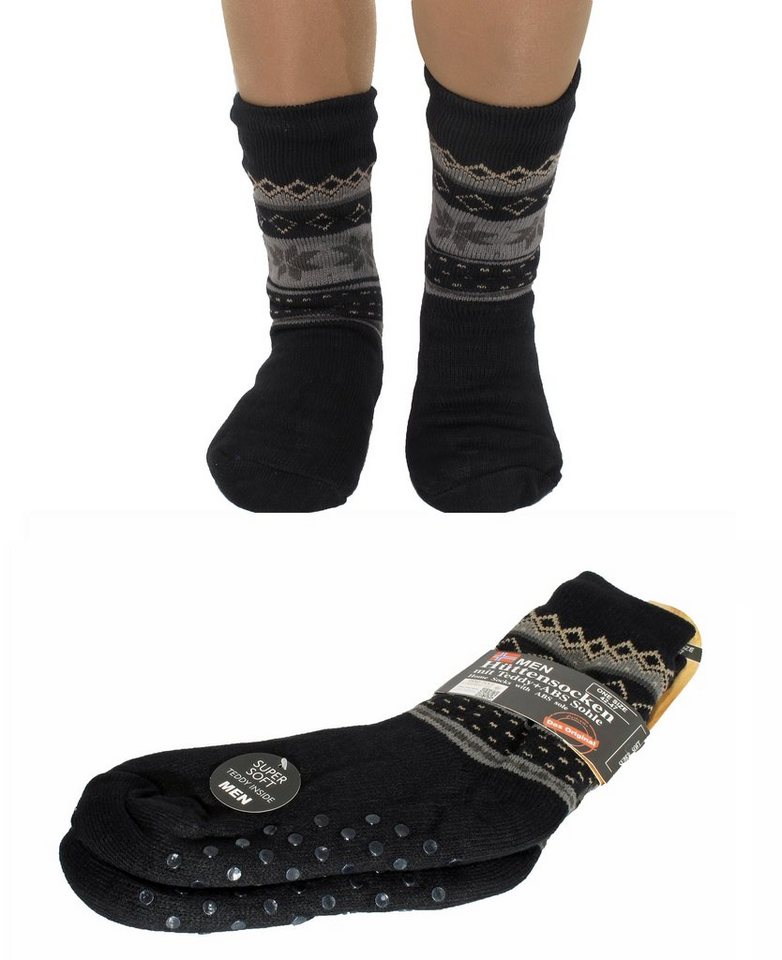 Markenwarenshop-Style Socken Herren Hüttensocken Hüttenschuhe ABS Hausschuhe Teddy Gr.42-47 Farbe: von Markenwarenshop-Style